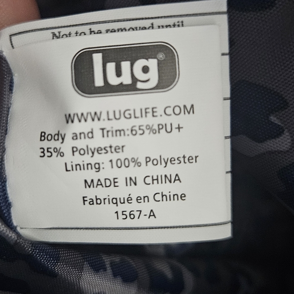 Lug Navy Blue Luxury Quilted Tote Bag, RFID, Leopard Interior, Cargo - Picture 11 of 12